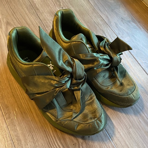 Puma Fenty Shoes - Puma x Fenty Green Bow Sneakers